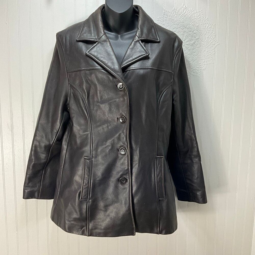 WILSONS LEATHER Dark Brown Leather Jacket